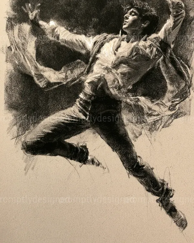 Expressive Charcoal Art