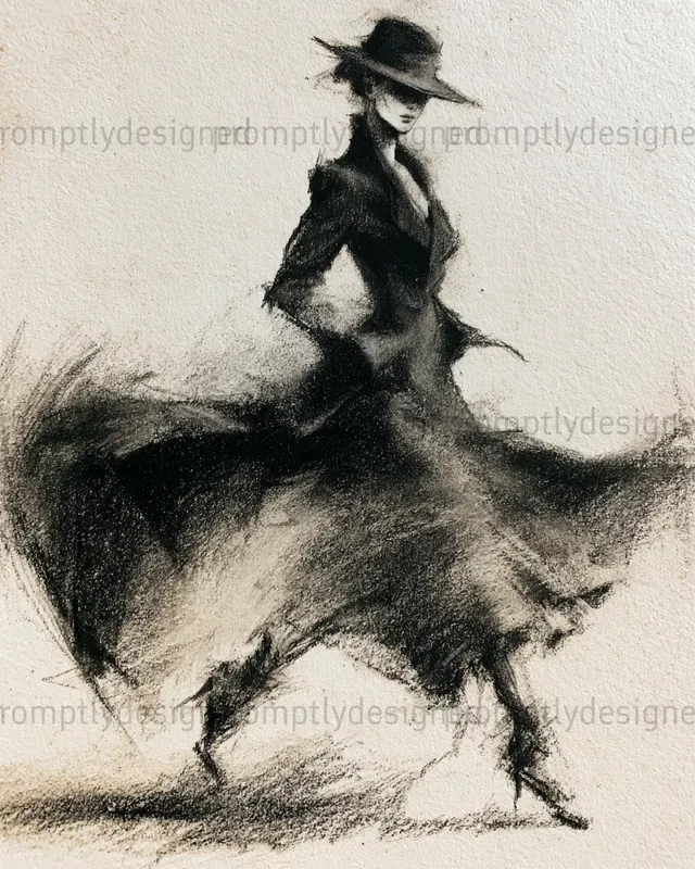 Expressive Charcoal Art