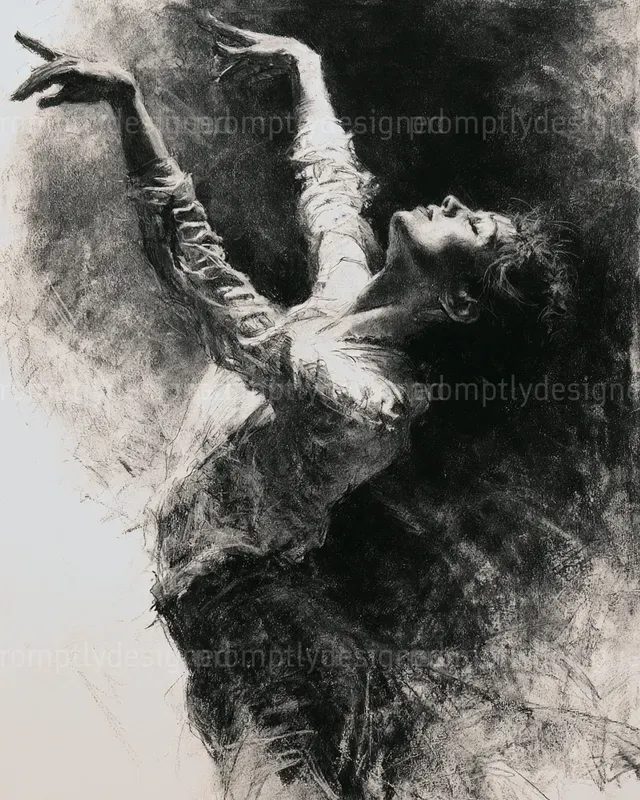 Expressive Charcoal Art