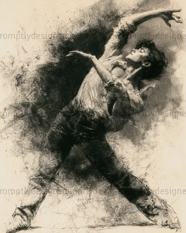 Expressive Charcoal Art