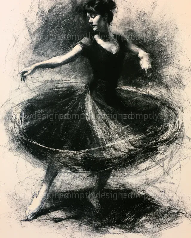 Expressive Charcoal Art