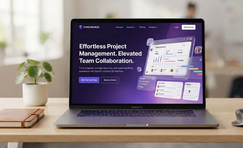 3D Website Landing Page Designs