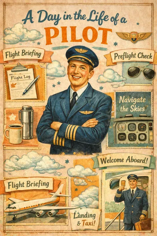 Day In Life Retro Collage Poster Makers