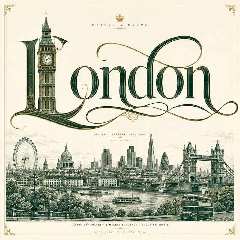 Luxury City Typography Posters