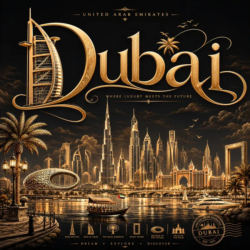 Luxury City Typography Posters
