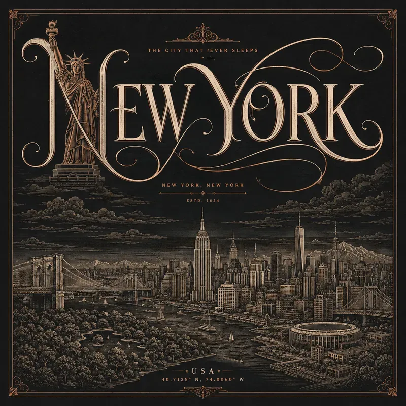 Luxury City Typography Posters