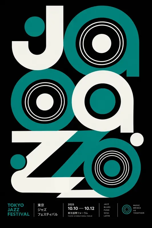 Abstract Geometric Typography Posters