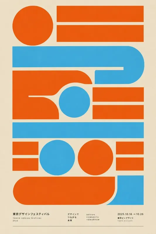 Abstract Geometric Typography Posters