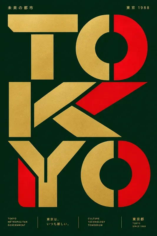 Abstract Geometric Typography Posters