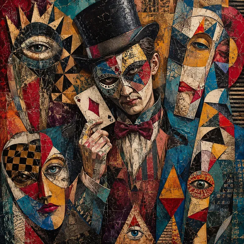 Abstract Faces Collages