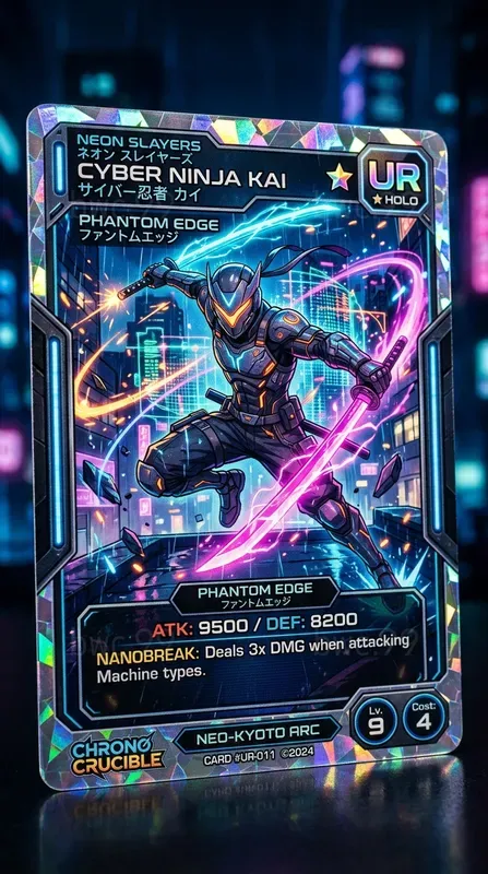 Holographic Anime Trading Cards