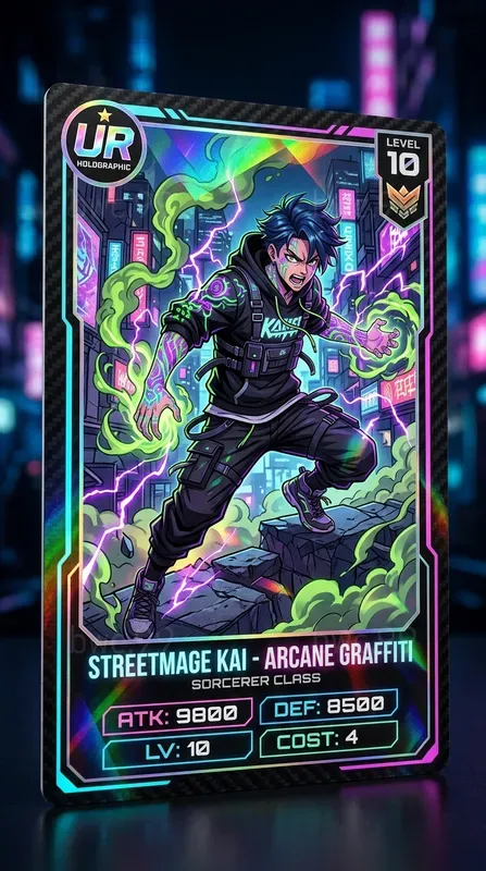 Holographic Anime Trading Cards