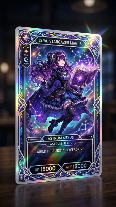 Holographic Anime Trading Cards