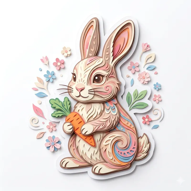 Kawaii 3D Animal Stickers