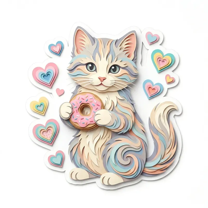 Kawaii 3D Animal Stickers