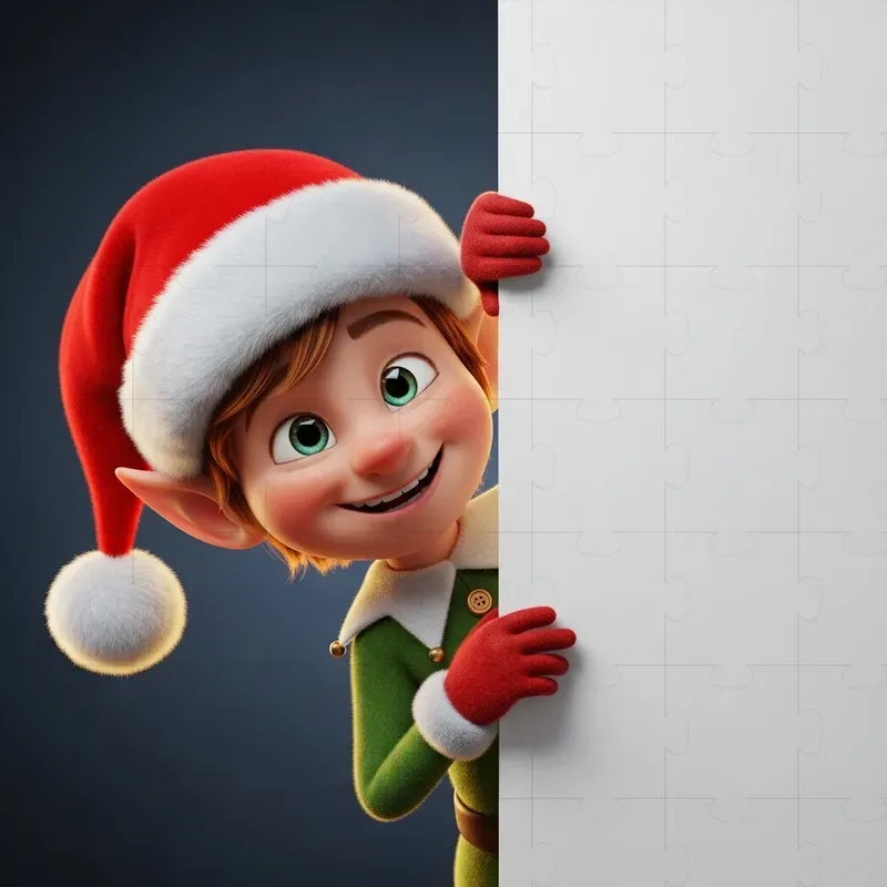 Christmas Character Peeking Mockups