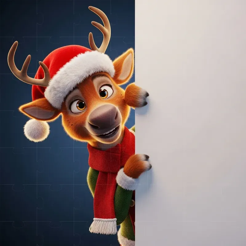 Christmas Character Peeking Mockups