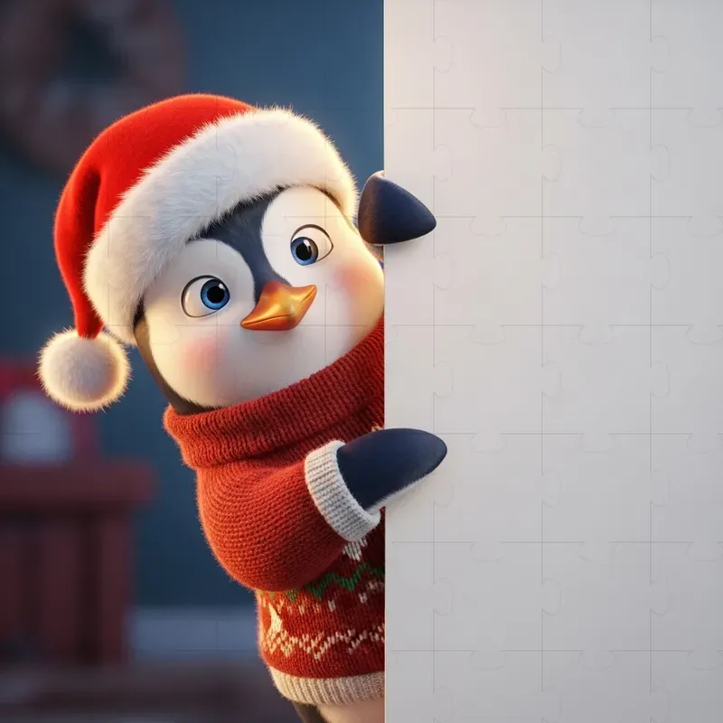 Christmas Character Peeking Mockups