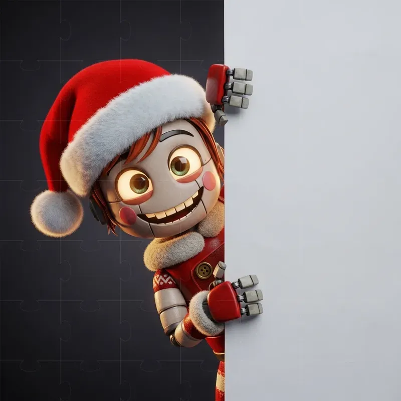 Christmas Character Peeking Mockups