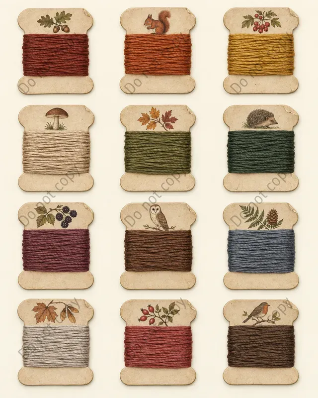 Embroidery Floss Card Sheets