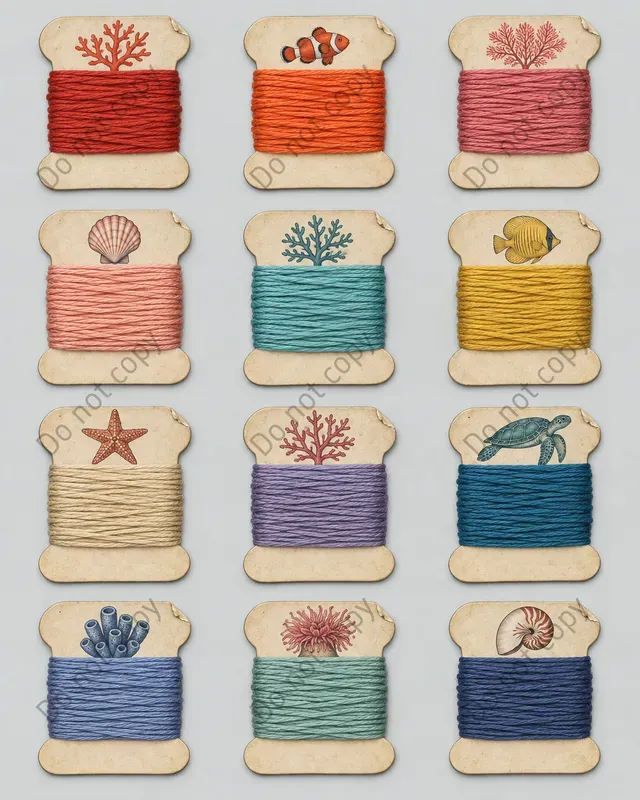 Embroidery Floss Card Sheets