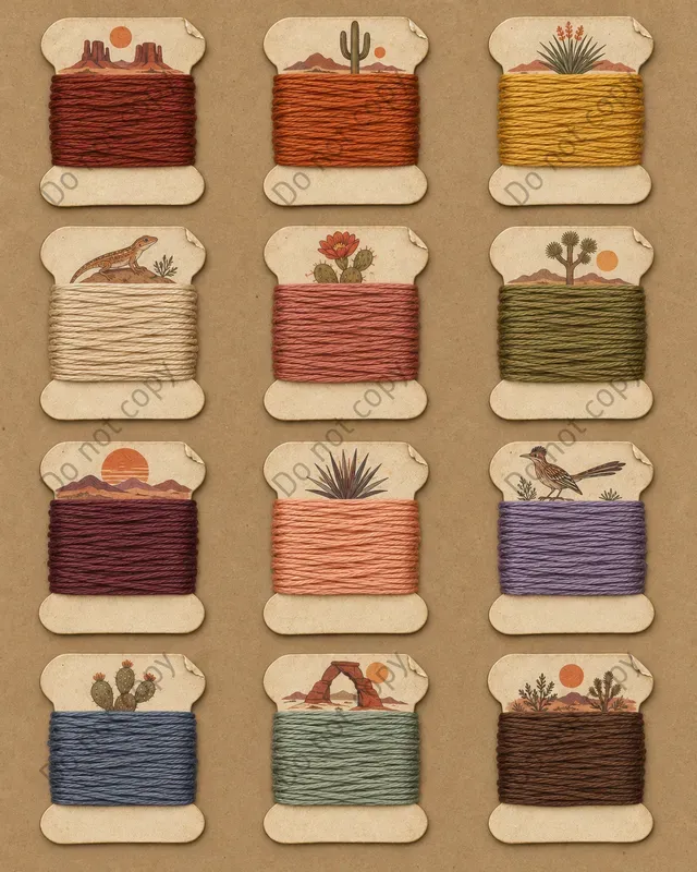 Embroidery Floss Card Sheets