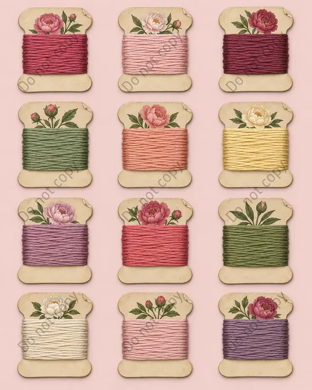 Embroidery Floss Card Sheets