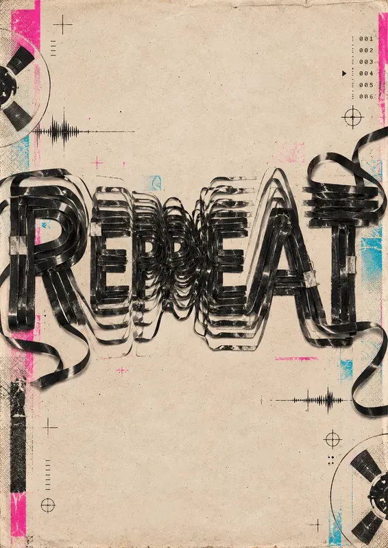Magnetic Tape Typography Posters