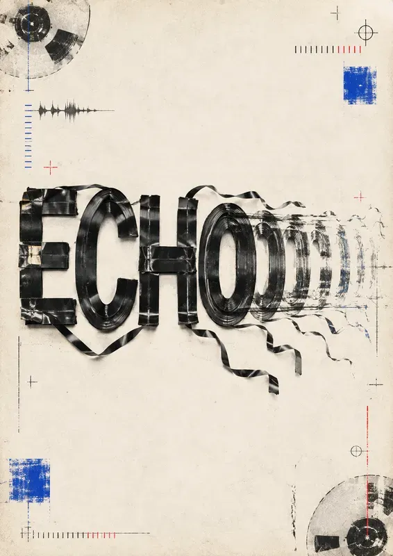 Magnetic Tape Typography Posters