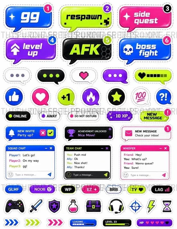 Digital Chat Scrap Sheets