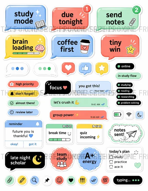 Digital Chat Scrap Sheets