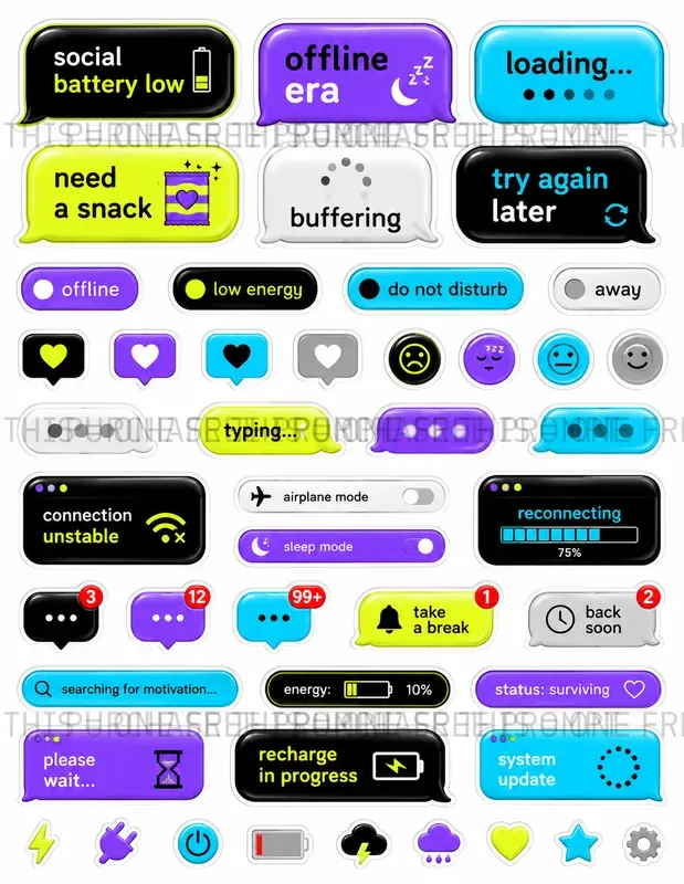 Digital Chat Scrap Sheets