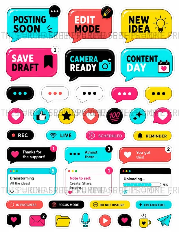 Digital Chat Scrap Sheets