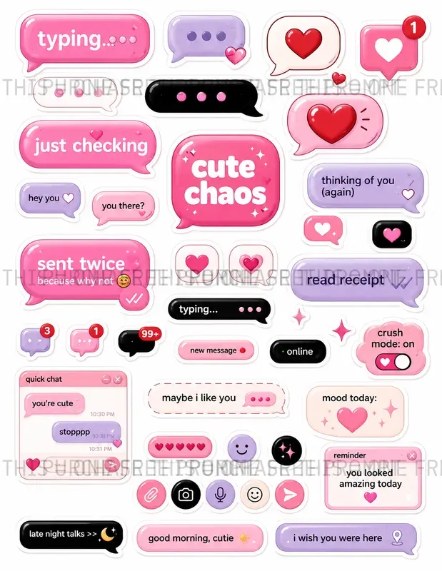 Digital Chat Scrap Sheets