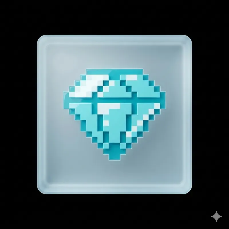 Consistent Flat Voxel Glass App Icons