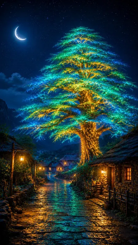 Fantasy Landscapes With Mythical Trees