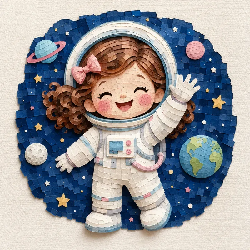 Paper Mosaic Baby Characters