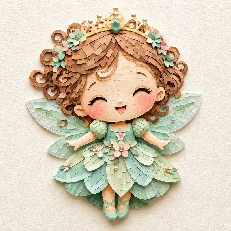 Paper Mosaic Baby Characters