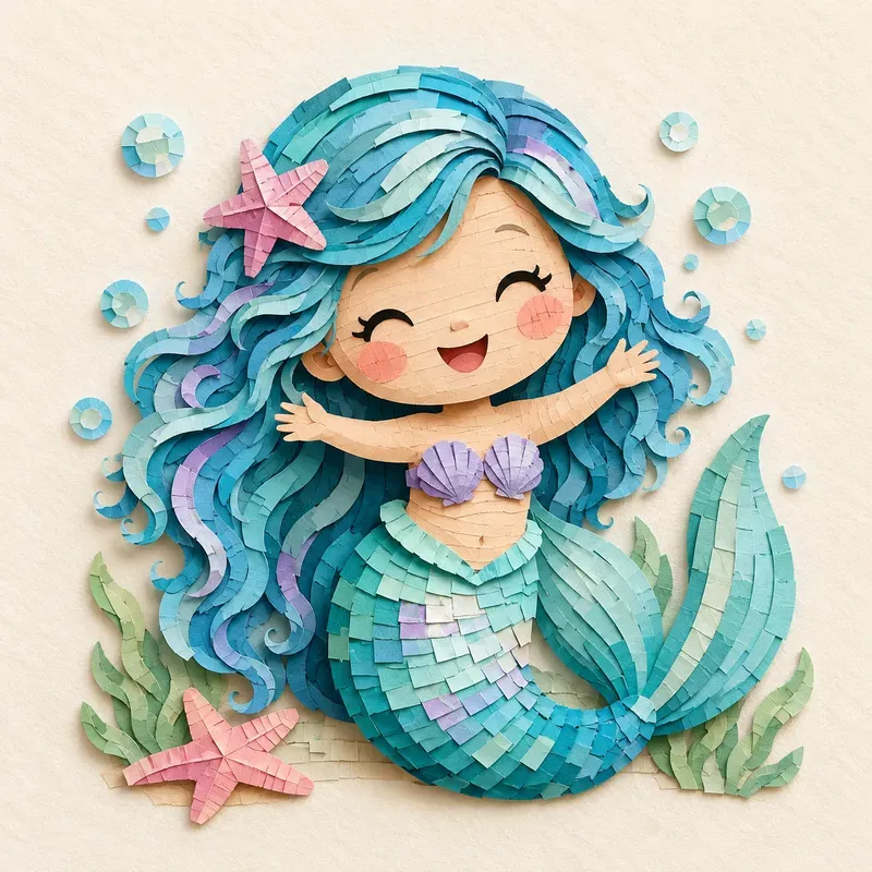 Paper Mosaic Baby Characters