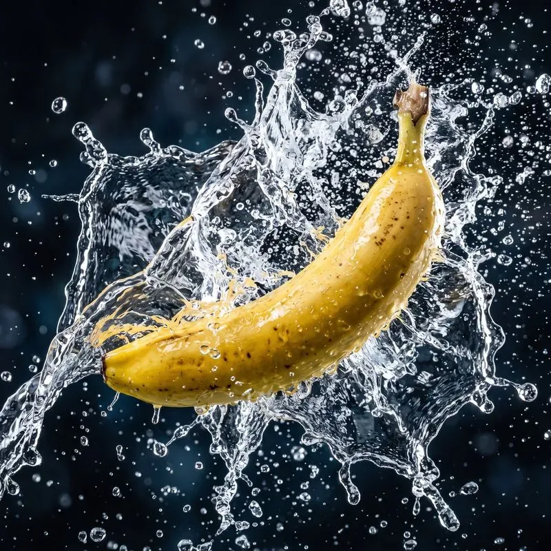 Water Splashed Macro Fruits
