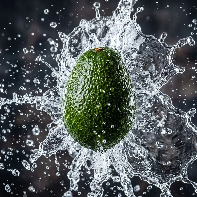 Water Splashed Macro Fruits