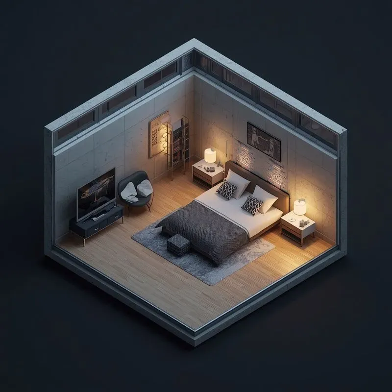 3D Luxury Isometric Room Dioramas