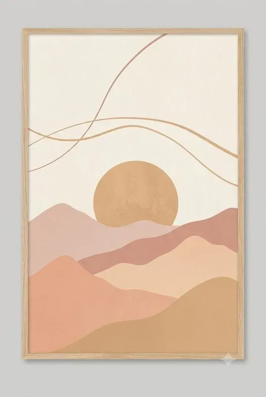 Abstract Boho Wall Art Print Studios