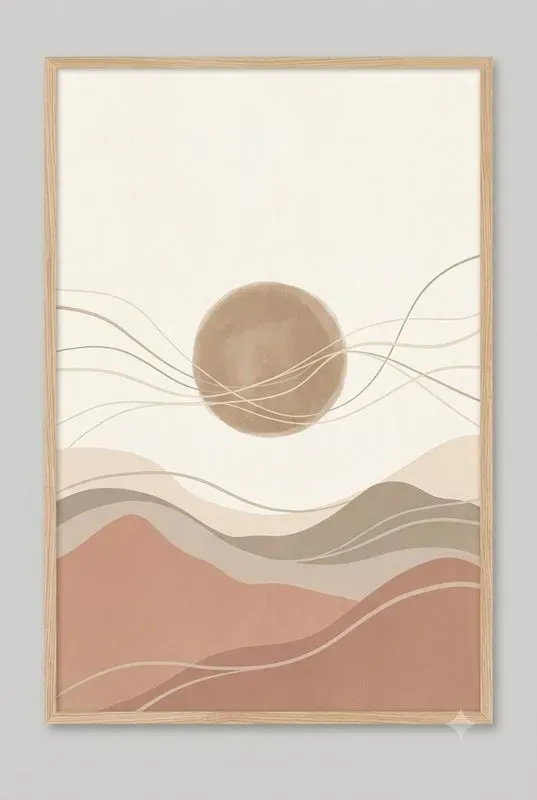 Abstract Boho Wall Art Print Studios