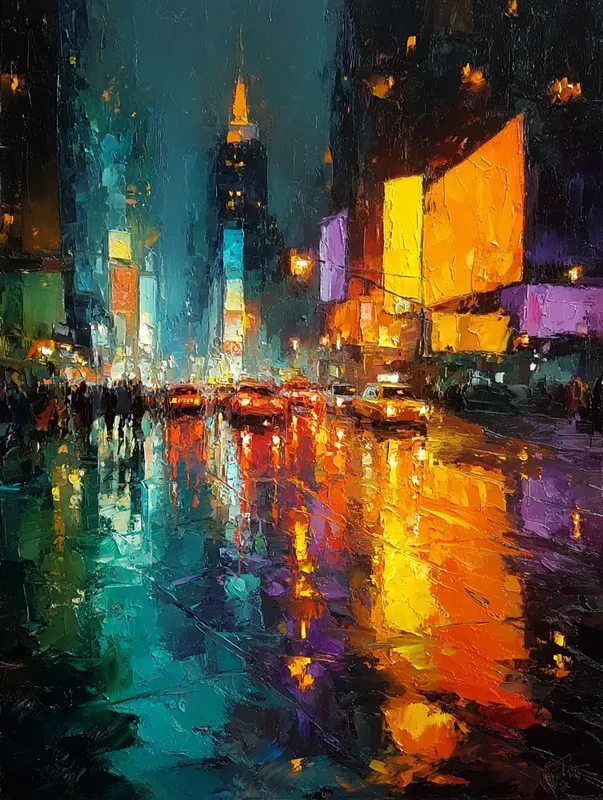 Expressive Palette Knife Impression Art