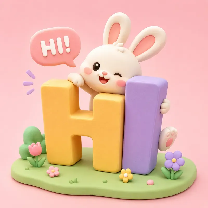 Isometric Mascot 3D Typography Gens