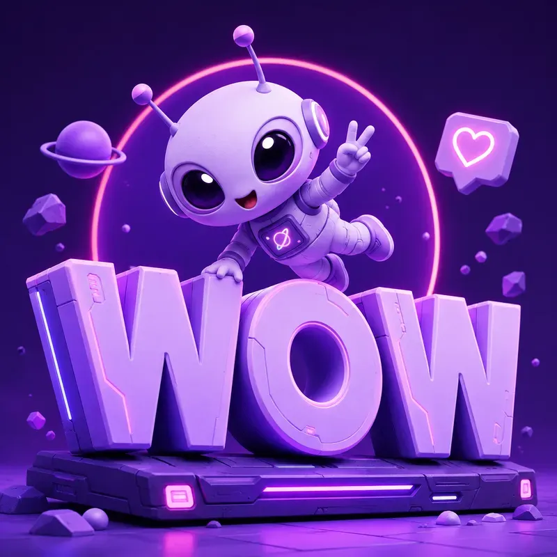 Isometric Mascot 3D Typography Gens