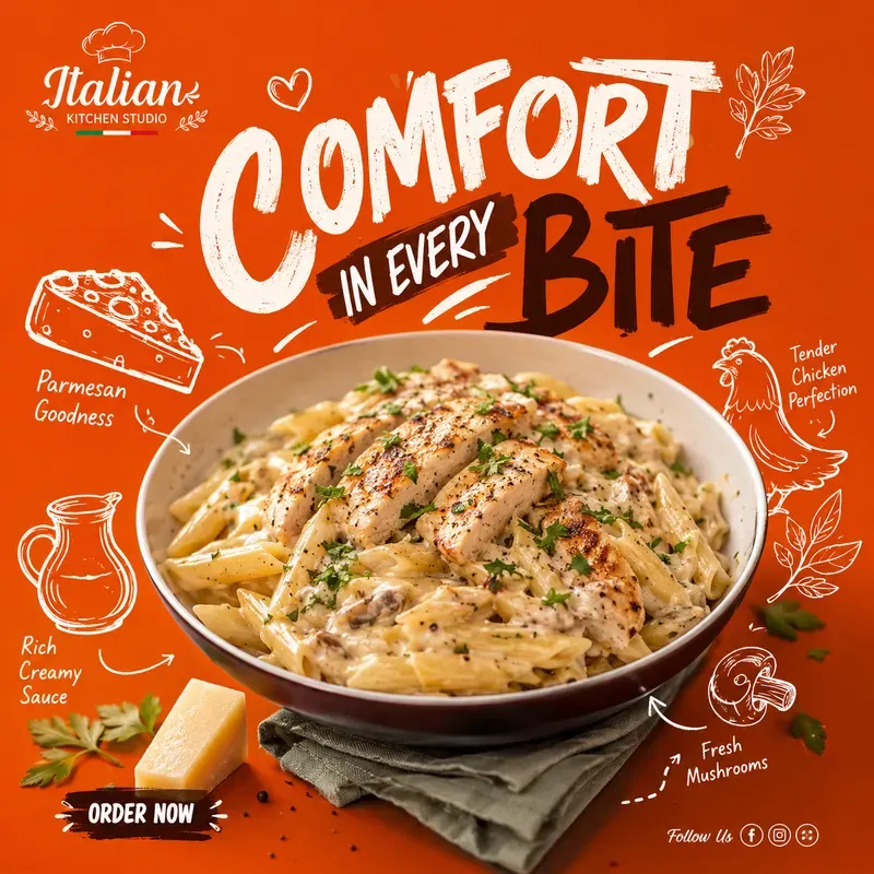 Creative Food Doodle Ad Poster Designs