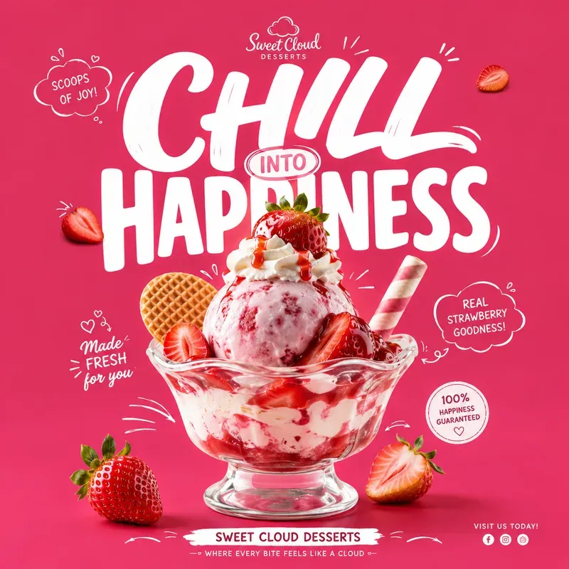 Creative Food Doodle Ad Poster Designs