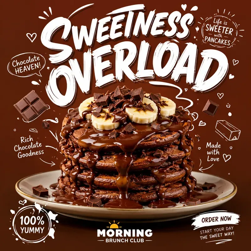 Creative Food Doodle Ad Poster Designs